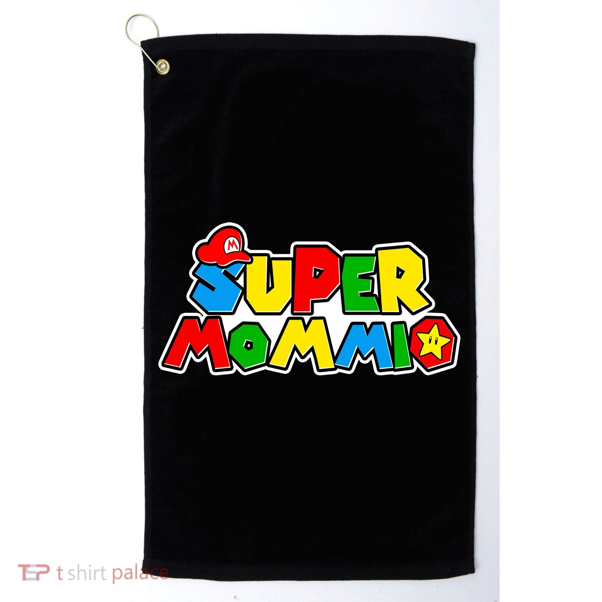 Funny Super Mommio Mother's Day Gamer Golf Towel