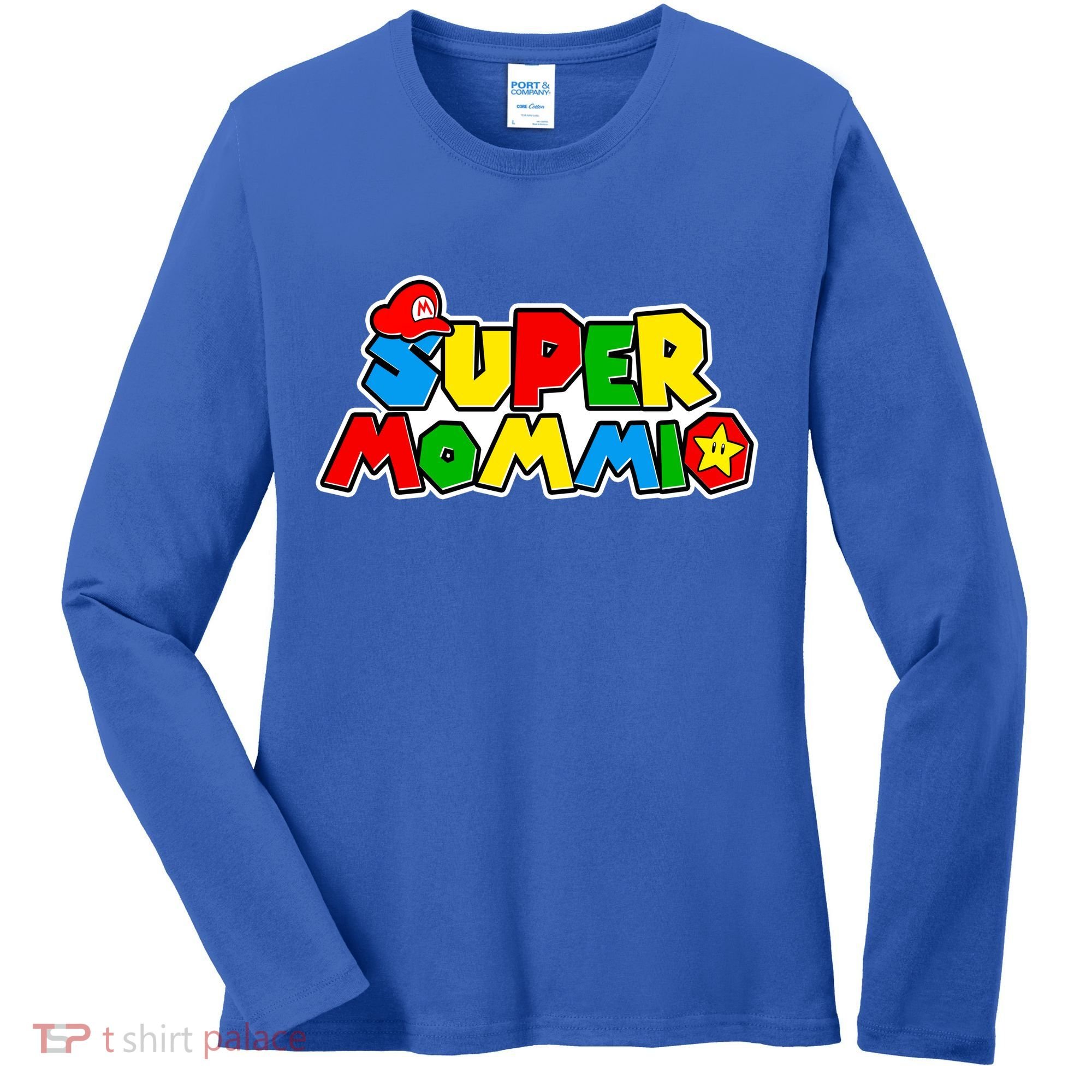 Funny Super Mommio Mother's Day Gamer Women's Long Sleeve Shirt
