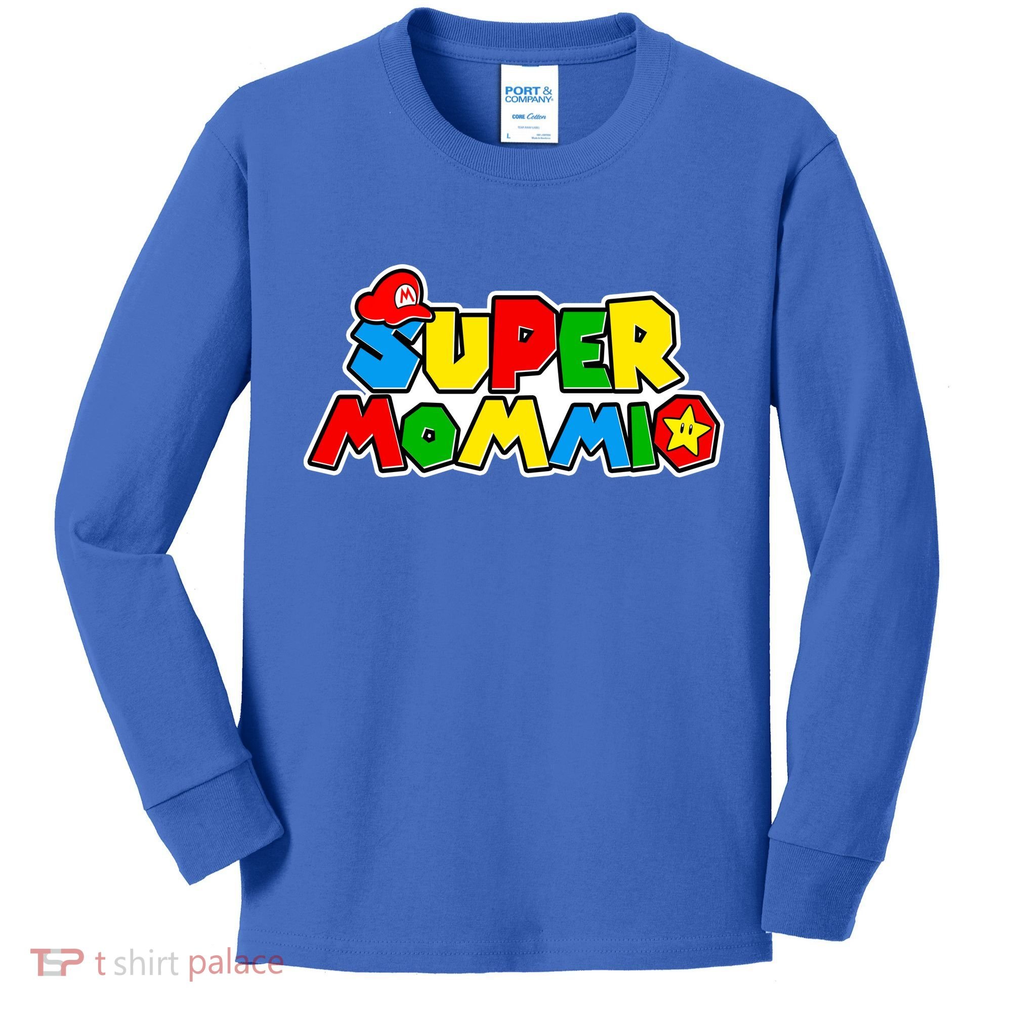 Funny Super Mommio Mother's Day Gamer Kids Long Sleeve Shirt