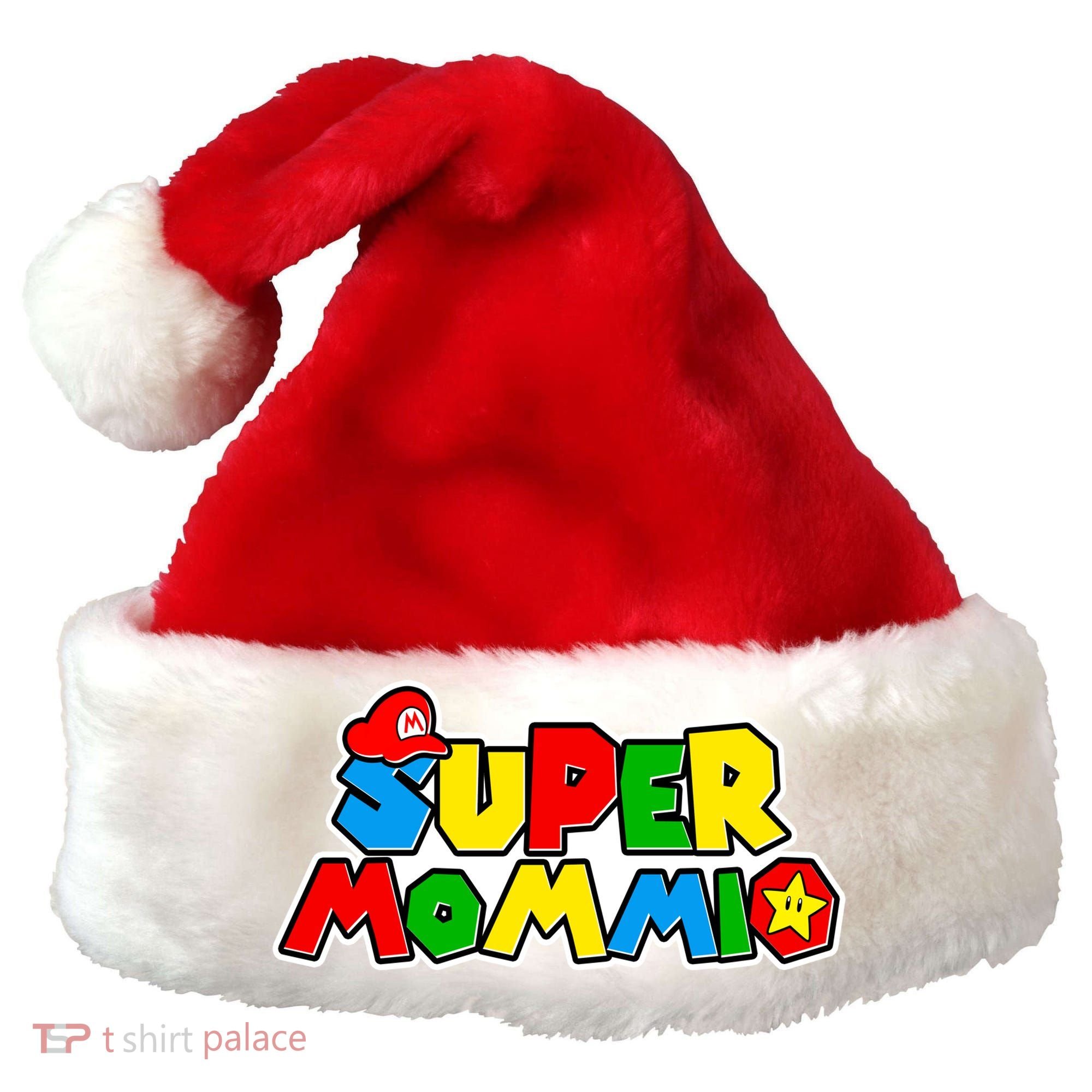 Funny Super Mommio Mother's Day Gamer Santa Hat