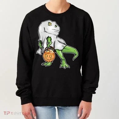 Funny T-Rex Ghost Pumpkin Candy  Women's Sweatshirt