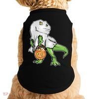 Funny T-Rex Ghost Pumpkin Candy  Doggie Tank thumb 0