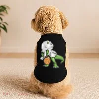 Funny T-Rex Ghost Pumpkin Candy  Doggie Tank thumb 2