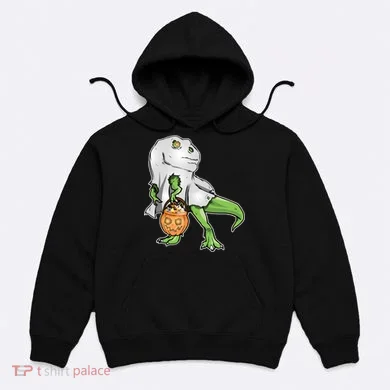 Funny T-Rex Ghost Pumpkin Candy  Hoodie