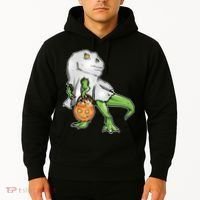 Funny T-Rex Ghost Pumpkin Candy  Hoodie thumb 2