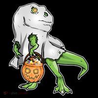 Funny T-Rex Ghost Pumpkin Candy  Long Sleeve Shirt thumb 2