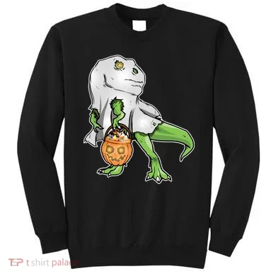 Funny T-Rex Ghost Pumpkin Candy  Sweatshirt