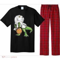Funny T-Rex Ghost Pumpkin Candy  Pajama Set thumb 0