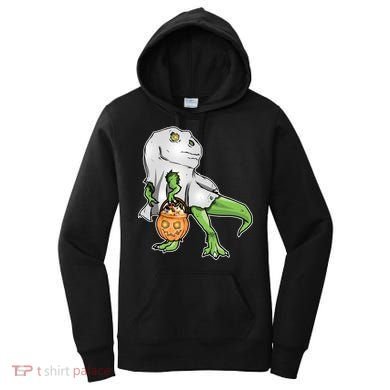 Funny T-Rex Ghost Pumpkin Candy  Women's Hoodie