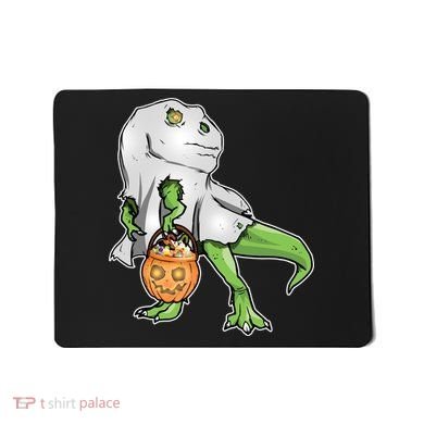 Funny T-Rex Ghost Pumpkin Candy  Mousepad