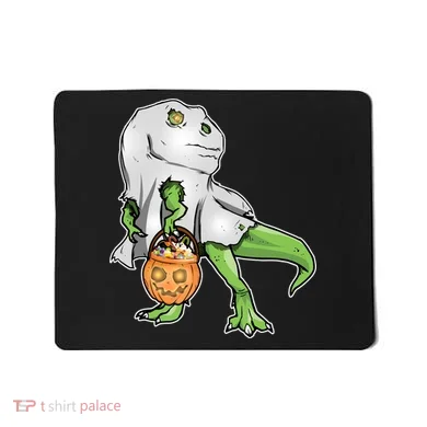 Funny T-Rex Ghost Pumpkin Candy  Mousepad