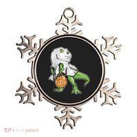 Funny T-Rex Ghost Pumpkin Candy  Ornament thumb 0
