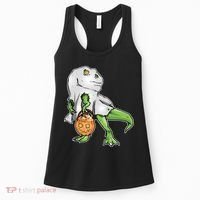 Funny T-Rex Ghost Pumpkin Candy  Women's Tank Top thumb 0