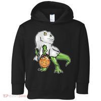 Funny T-Rex Ghost Pumpkin Candy  Toddler Hoodie thumb 0