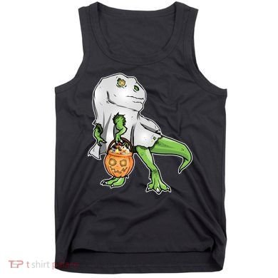 Funny T-Rex Ghost Pumpkin Candy  Tank Top