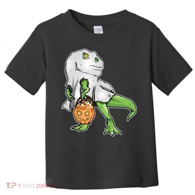 Funny T-Rex Ghost Pumpkin Candy  Toddler T-Shirt