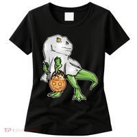 Funny T-Rex Ghost Pumpkin Candy  Women's T-Shirt thumb 0