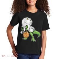 Funny T-Rex Ghost Pumpkin Candy  Kids T-Shirt thumb 2