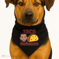 Funny Taco Tuesday USA-Made Doggie Bandana thumb 1
