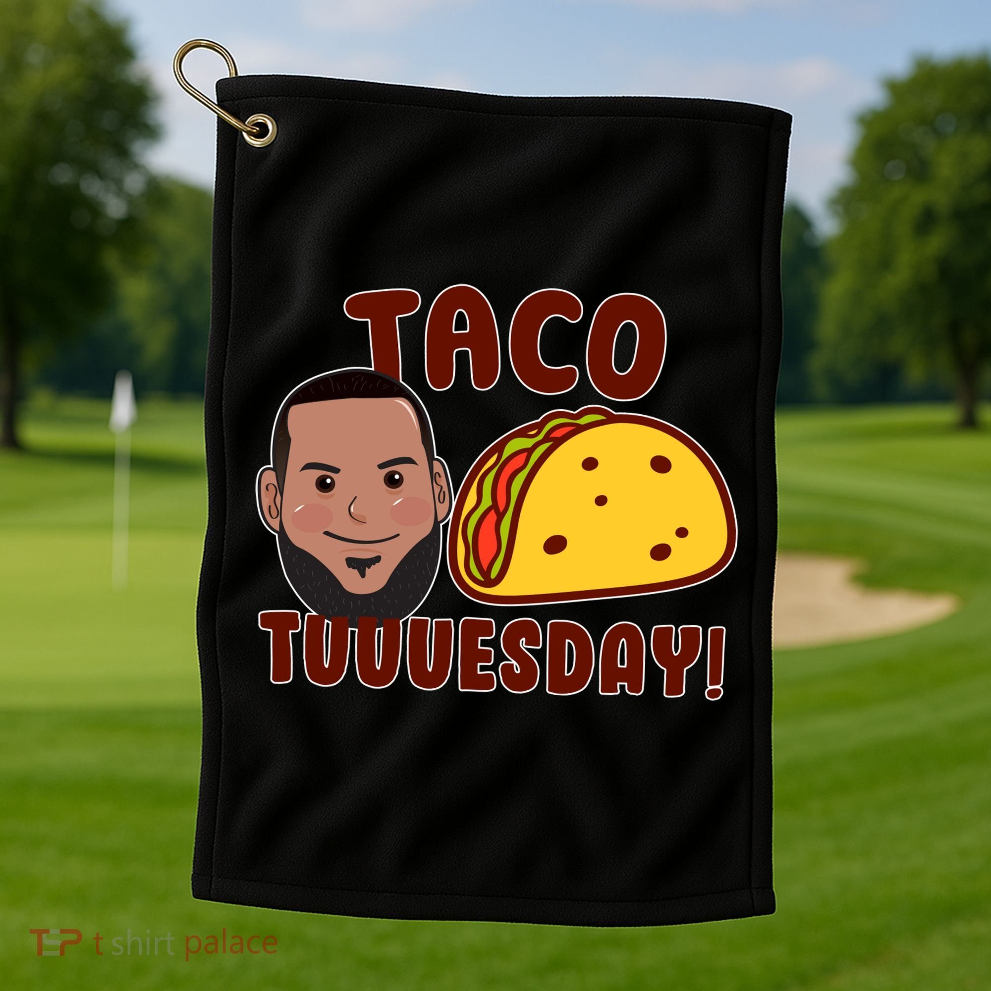 Funny Taco Tuesday Golf Towel
