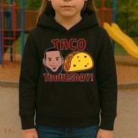 Funny Taco Tuesday Kids Hoodie thumb 3