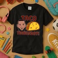 Funny Taco Tuesday Kids T-Shirt thumb 3
