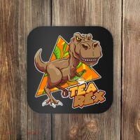 Funny Tea Rex Dinosaur Tea Lover Coaster thumb 0