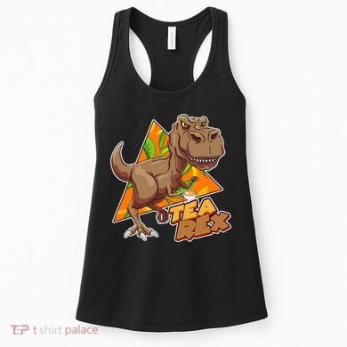 Funny Tea Rex Dinosaur Tea Lover Women's Tank Top