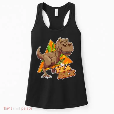 Funny Tea Rex Dinosaur Tea Lover Women's Tank Top