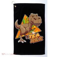 Funny Tea Rex Dinosaur Tea Lover Golf Towel thumb 0