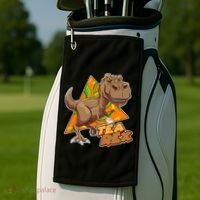 Funny Tea Rex Dinosaur Tea Lover Golf Towel thumb 2