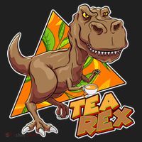 Funny Tea Rex Dinosaur Tea Lover Golf Towel thumb 3