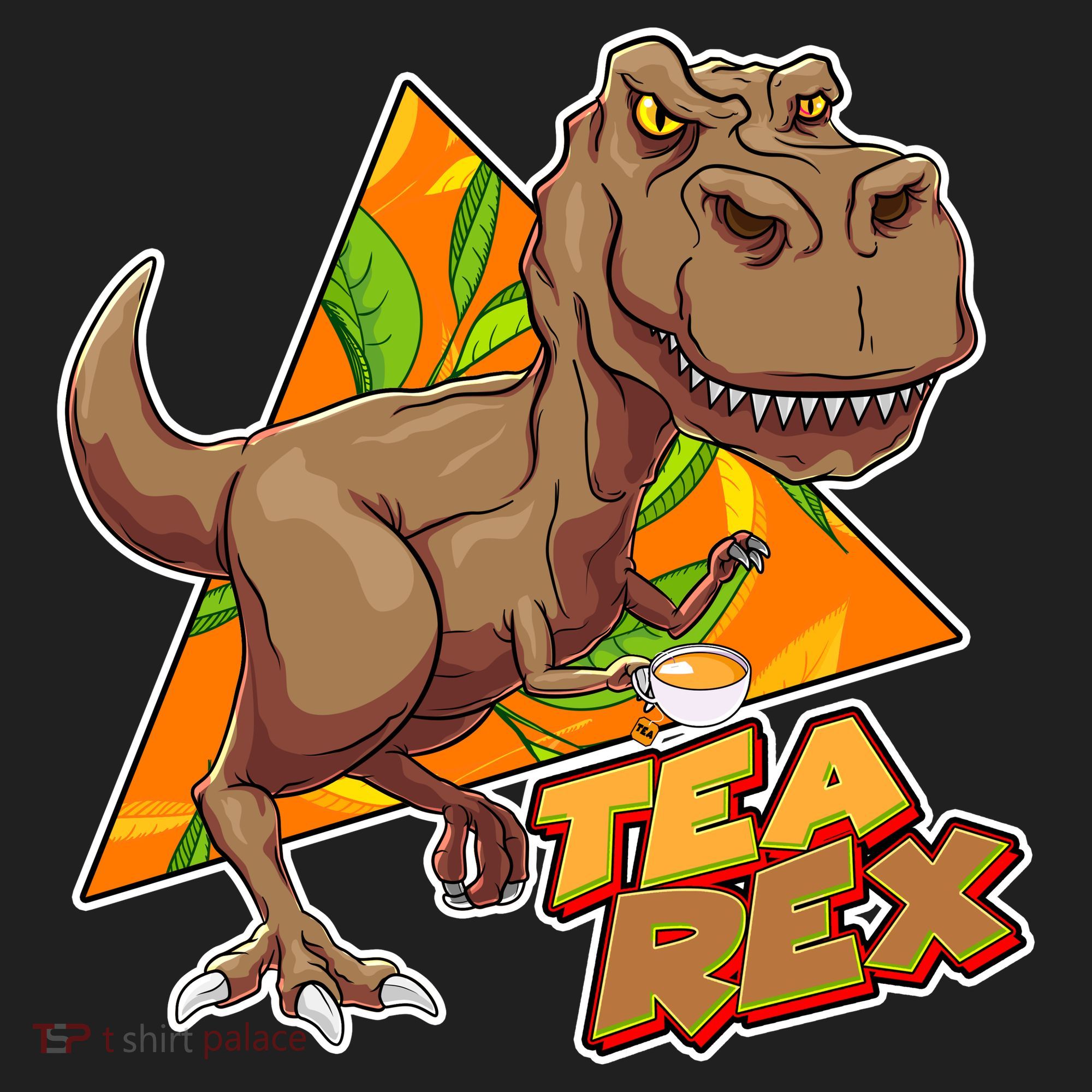Funny Tea Rex Dinosaur Tea Lover Golf Towel
