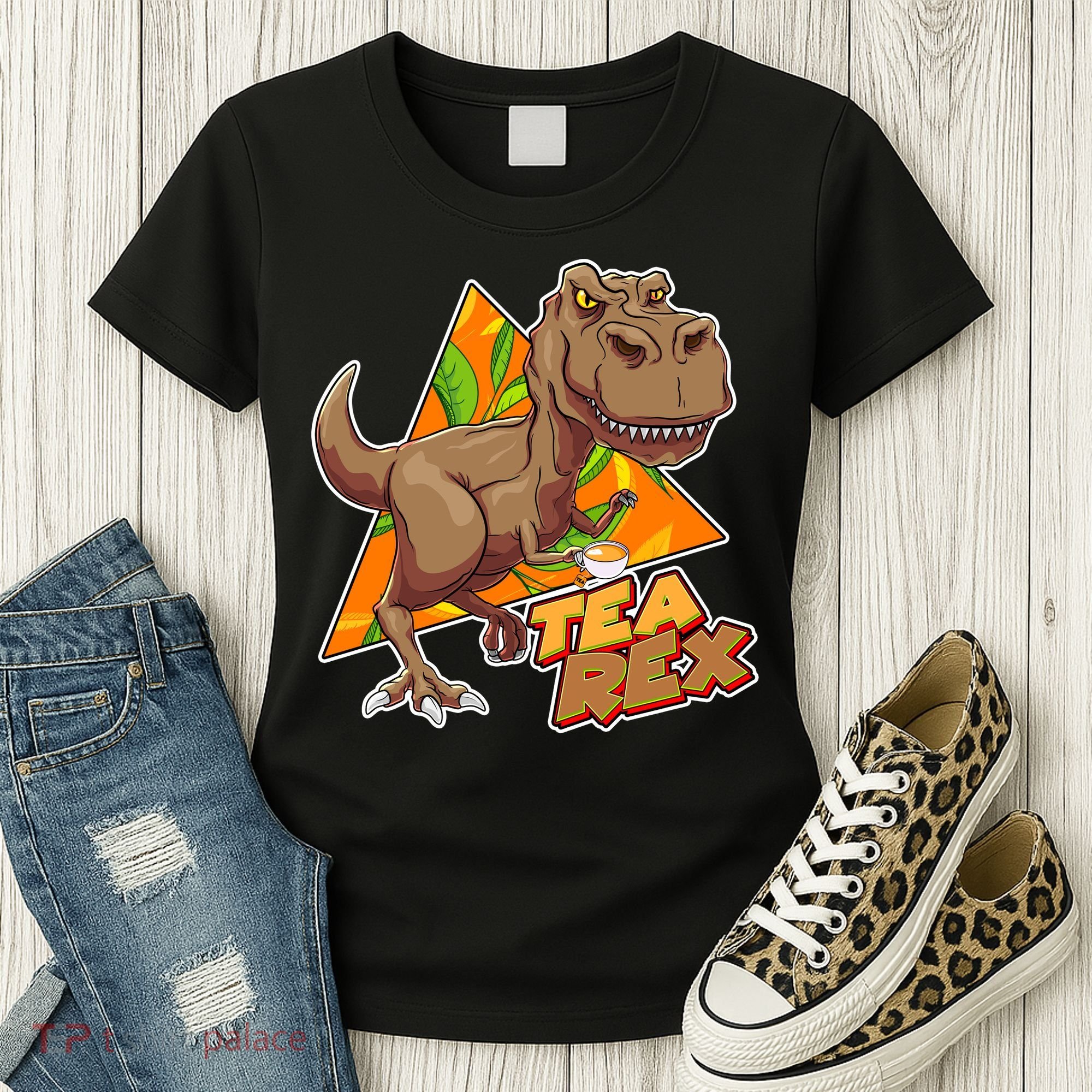 Funny Tea Rex Dinosaur Tea Lover Women's T-Shirt