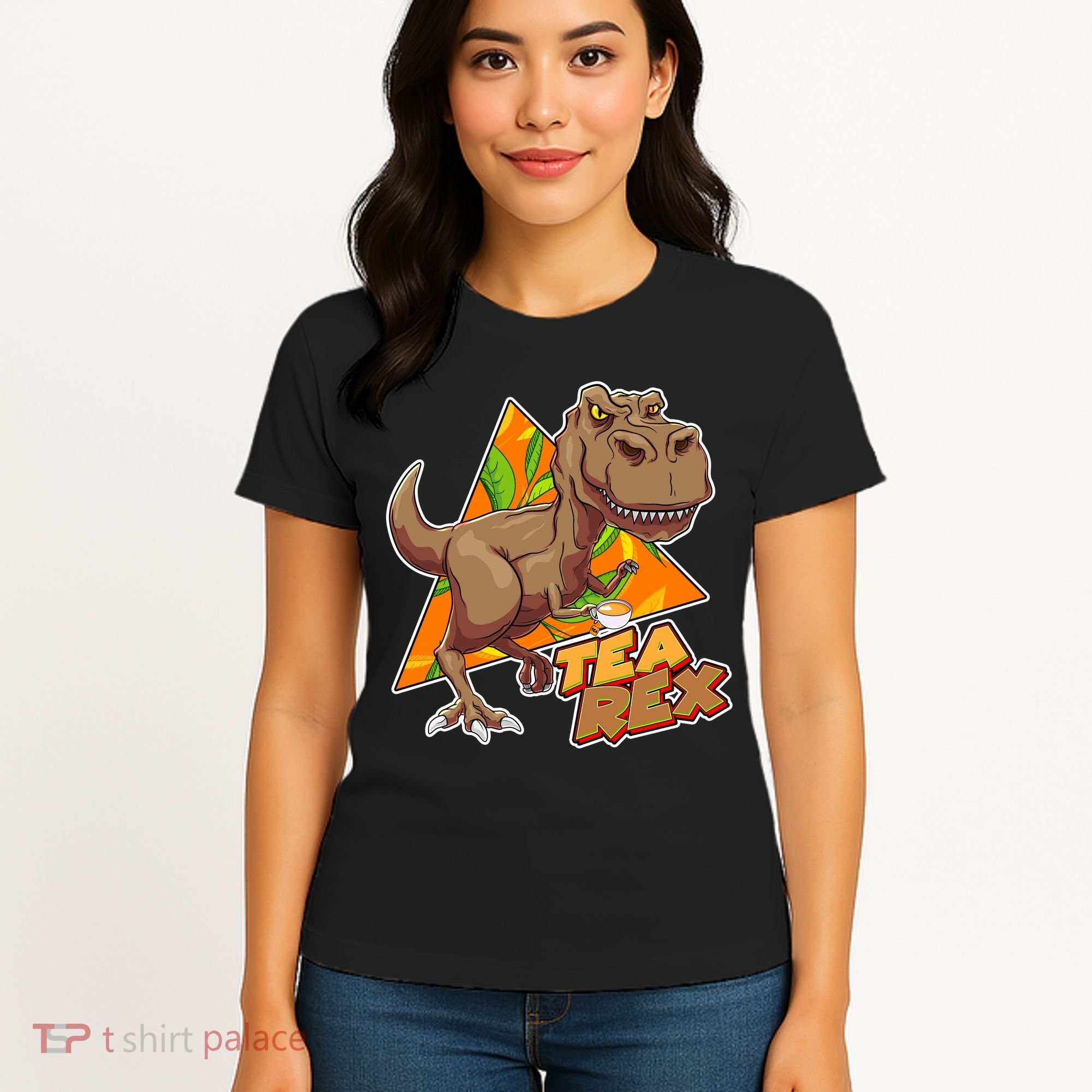 Funny Tea Rex Dinosaur Tea Lover Women's T-Shirt