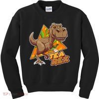 Funny Tea Rex Dinosaur Tea Lover Kids Sweatshirt thumb 0
