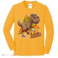 Funny Tea Rex Dinosaur Tea Lover Kids Long Sleeve Shirt thumb 0