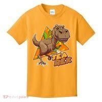 Funny Tea Rex Dinosaur Tea Lover Kids T-Shirt thumb 0