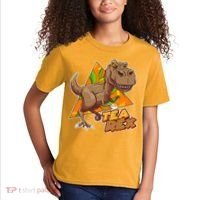 Funny Tea Rex Dinosaur Tea Lover Kids T-Shirt thumb 2