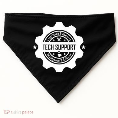 Funny Tech Support  USA-Made Doggie Bandana
