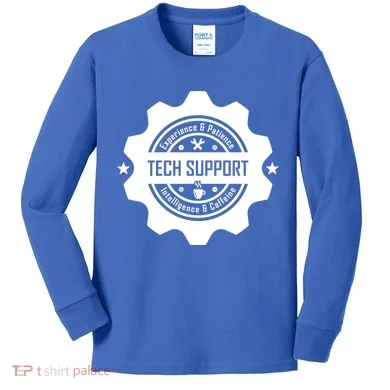 Funny Tech Support Kids Long Sleeve Shirt