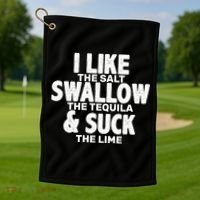 Funny Tequila Shots  Golf Towel thumb 1
