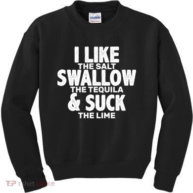 Funny Tequila Shots  Kids Sweatshirt