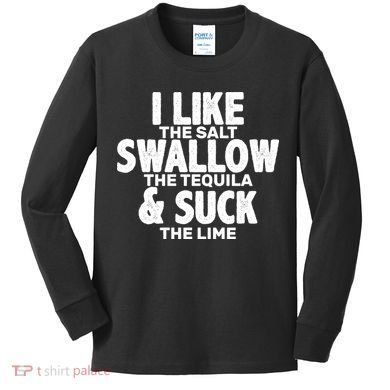 Funny Tequila Shots  Kids Long Sleeve Shirt