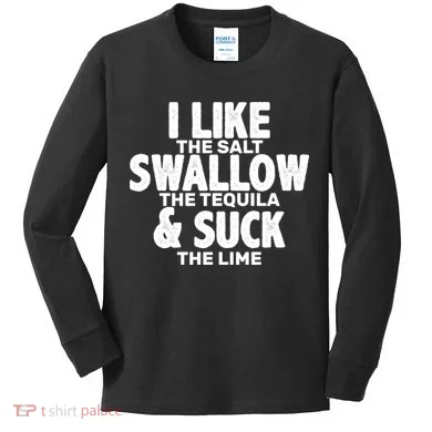 Funny Tequila Shots  Kids Long Sleeve Shirt
