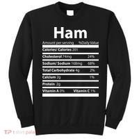 Funny Thanksgiving Christmas Ham Food Nutrition Facts Sweatshirt thumb 0