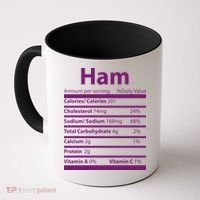 Funny Thanksgiving Christmas Ham Food Nutrition Facts Coffee Mug thumb 0
