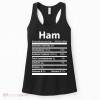 Funny Thanksgiving Christmas Ham Food Nutrition Facts Women's Tank Top thumb 0
