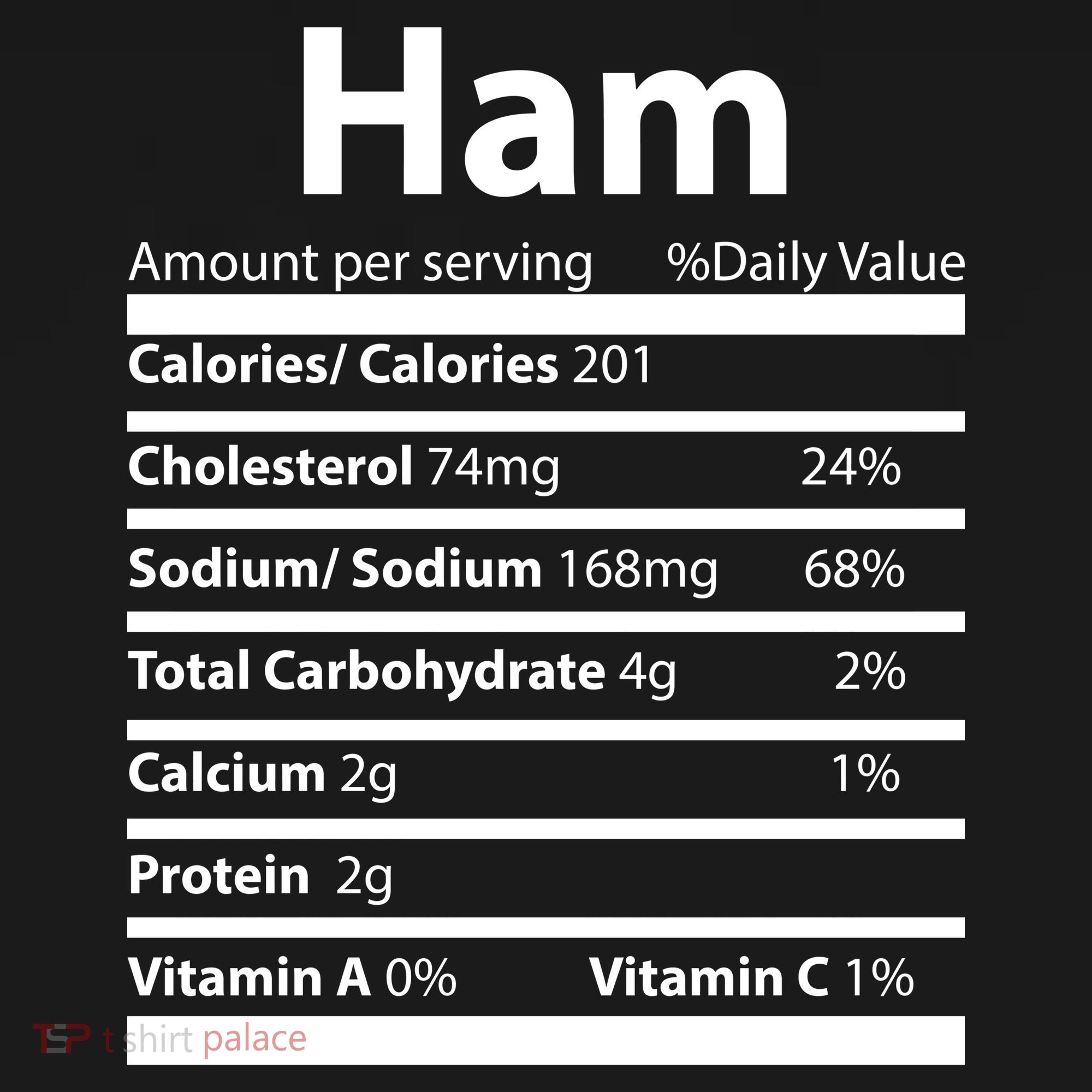 Funny Thanksgiving Christmas Ham Food Nutrition Facts Women's Tank Top