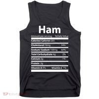 Funny Thanksgiving Christmas Ham Food Nutrition Facts Tank Top thumb 0